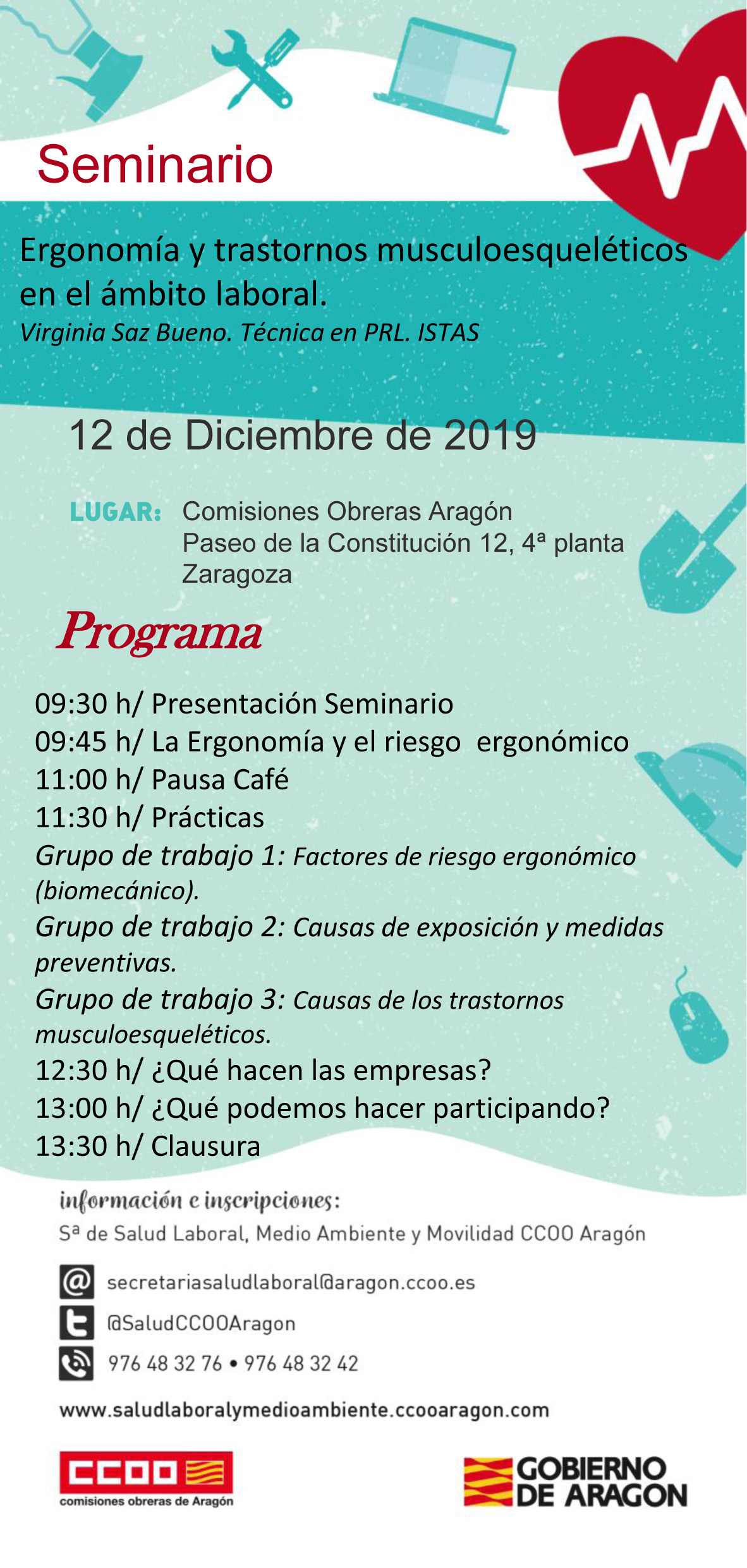 Seminario Ergonomía y Trastornos Musculoesqueléticos 12/12/2019